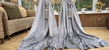 LAURA ASHLEY GREY VELVET LINED