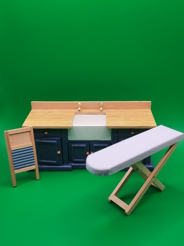 Dolls house sink unit ironing - sink, /ironing
