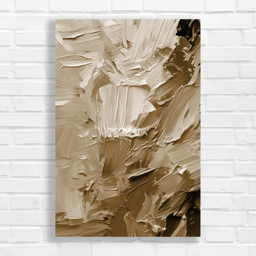 Vibrant abstract sepia canvas - sepia,