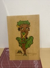 Handmade Betty Boop Jamaica Art on Wood / Wood Like Material? Unique Decor
