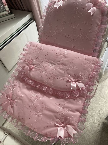 Babies pink pram set - pram,