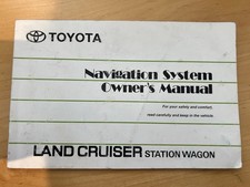 Toyota Land Cruiser Station Wagon Navigation System Owners Manual - 0199960903
