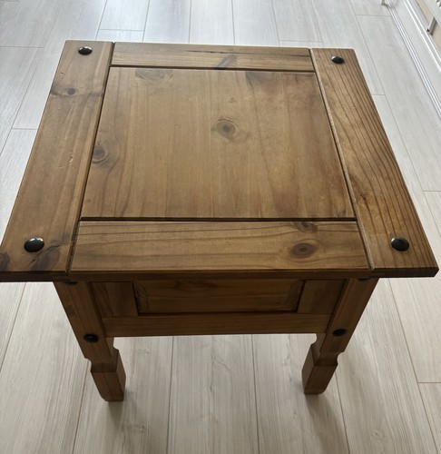 Wooden side table with - wooden,
