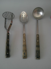 Vintage 1960s  Prestige Kitchen Utensils Teak Handled
