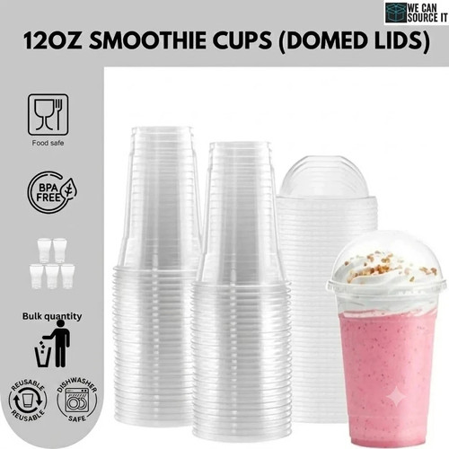 Reusable clear pet smoothie - reusable,