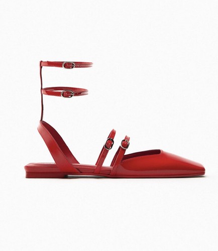 Zara ankle strap flats shoes - zara,