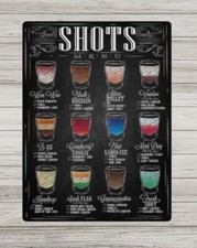 Vintage Shots Recipe Menu