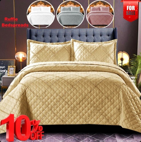 New embossed quilted bedspread - new,