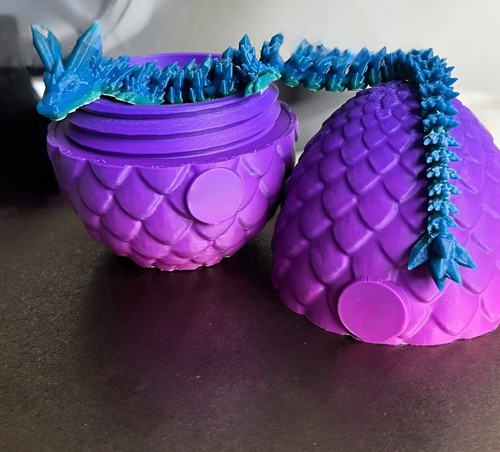 Printed dragon and egg - 3d,