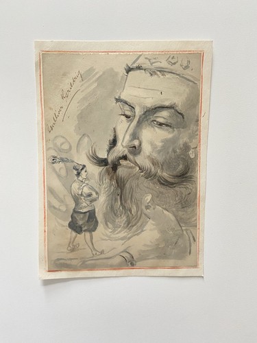 Antique vintage watercolour - vintage,