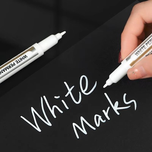 White permanent marker pens - permanent,