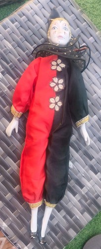 Vintage pierrot clown doll - vintage,