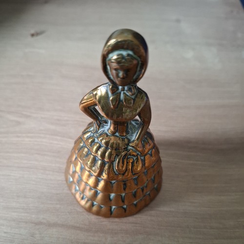 Brass bell victorian lady with - bell,
