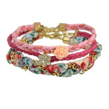 3 FABRIC BRACELETS - YOU CAN WEAR THEM SINGLY OR ALL TOGETHER......CG0262