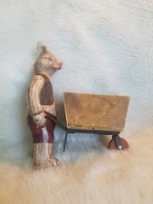 Painted Wooden Pig Farmer