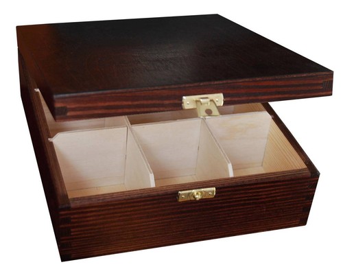 Wooden tea bag box - wooden,