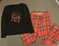 Girls Plaid Pajama Set Size