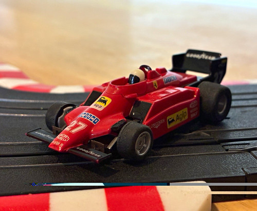 Tyco red ferrari slot car - ferrari,