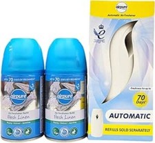 Airpure Automatic Air Freshener Machine with 2 Fresh Linen Refills 250ml Each