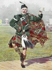 WW1 Military Postcard Highland Fling Dance Scottish Soldier Highlander 