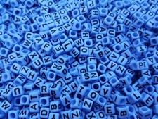 SALE 🌟 3 for 2 🌟 100 Alphabet Mixed Letter or Number Cubes Pony Beads 6mm