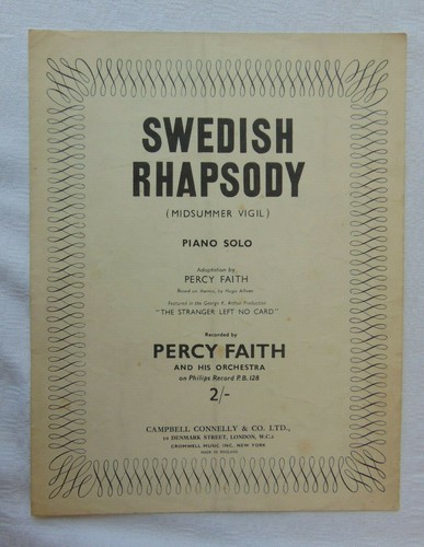 Vintage sheet music - sheet, swedish