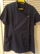 Simon Jersey Women's Health Care Tunic Top Size 18 Navy Blue Short Sleeve