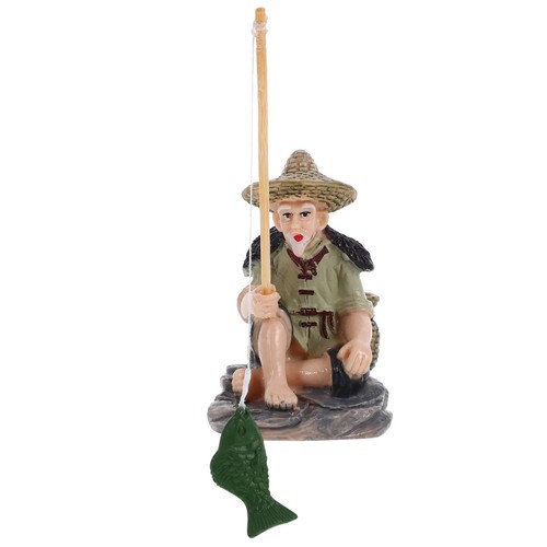 Miniature fisherman figurine - fisherman,