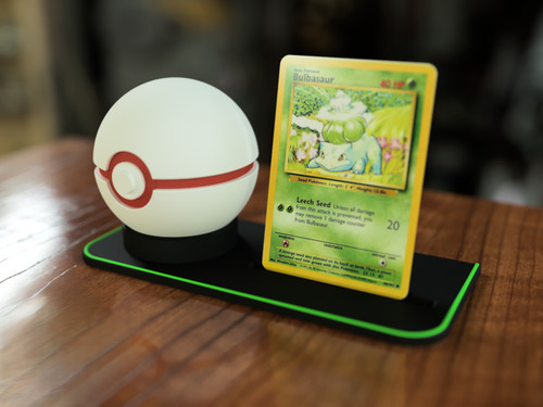 Pokeball card display stand - pokeball,