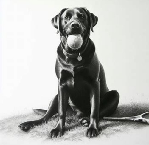 Black labrador cross - black, (45)