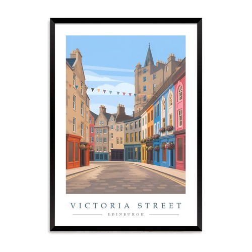 Victoria street travel poster - street,