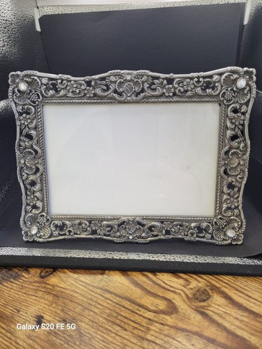 Pewter ornate photo frame - pewter,