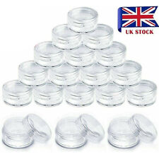 Sample Pots Container Small Empty Clear Plastic Jar Round Cosmetic Glitter 5ml