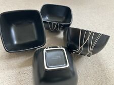 dinner plates and bowls set black