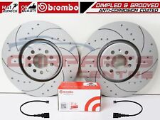 FOR VW GOLF MK4 R32 AUDI TT ROADSTER 3.2 FRONT GROOVED BRAKE DISCS BREMBO PADS