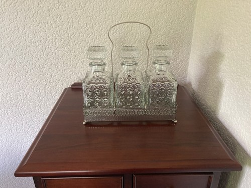 Vintage metal tantalus with - vintage,
