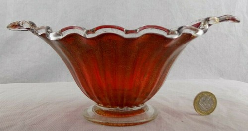 Murano salviati red art glass - red,