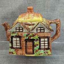 Vintage Ye Olde Cottage Ceramic Country Cottage Ware Retro Teapot England 
