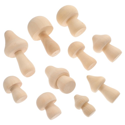 10pcs wooden mushrooms for - 10pcs,