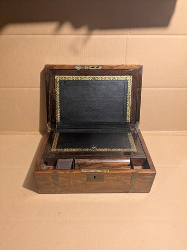 Antique brass bound burr - bound,