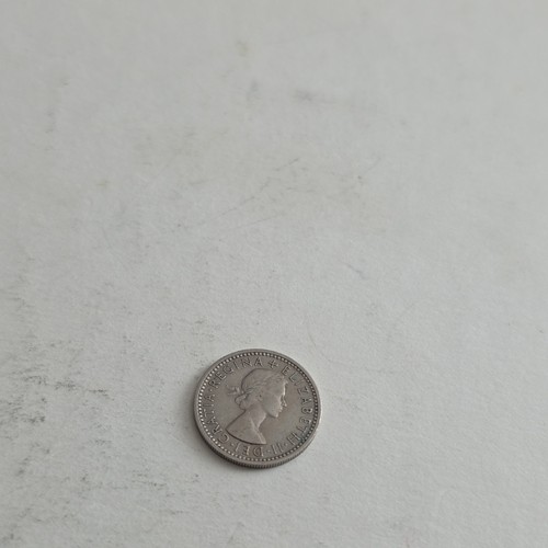 Elizabeth sixpence coin - elizabeth, ii