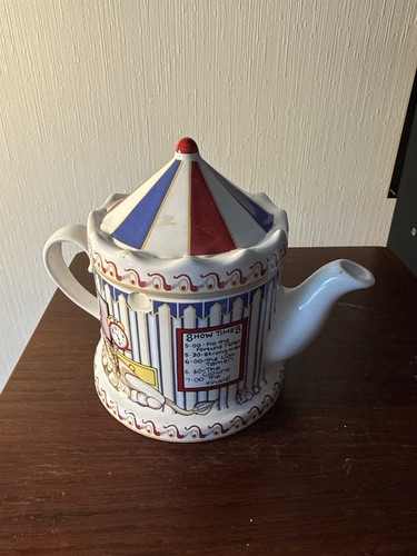 Vintage carousel teapot - vintage,