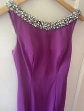 Pia Michi Open Back  prom dress Mermaid Embellished UK8 S New Magenta Pink