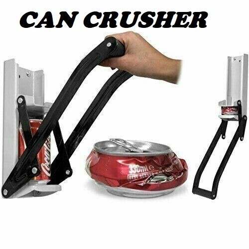 Can crusher with bottle opener - can,