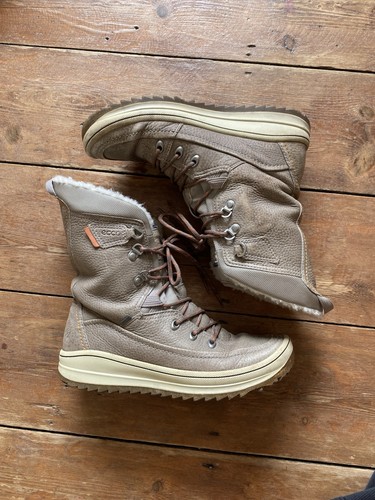 Ecco walking leather khaki - ecco,