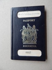 Rhodesia Vintage 1960s-70s Passport  Rhodesian ME