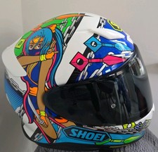 SHOEI NXR Size S STIMULI Motorcycle Helmet with Sun Visor + Coms