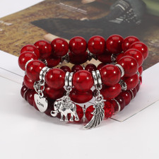 Three Layer Bohemian Beaded Charm Bracelet for Women