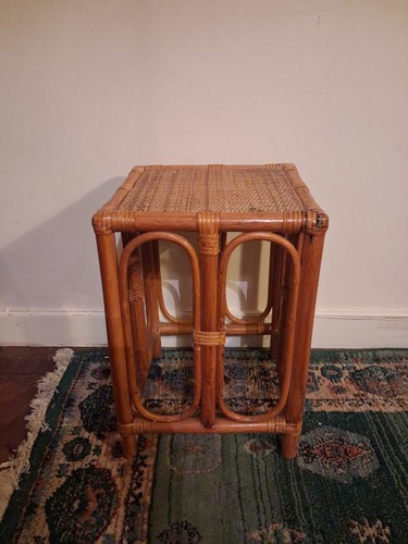 Side table cane bamboo - side, table,