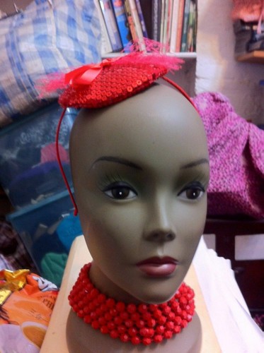 Retro sequin bow fascinator - sequin,